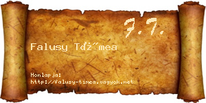 Falusy Tímea névjegykártya